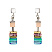Coeur De Lion GeoCUBE Candy Multicolour Spring Drop Earrings, 5090211527