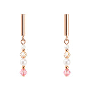 Coeur De Lion Princess Pearls Light Rose Drop Earrings, 6022211920