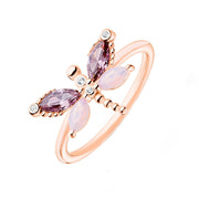 Thomas Sabo Charm Club Rose Gold Plated Dragonfly Ring TR2349-321-7