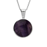 Sterling Silver Blue John Heritage Round Necklace P018