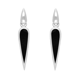 00183745 Sterling Silver Whitby Jet Toscana Pear Drop Two Piece Set S057