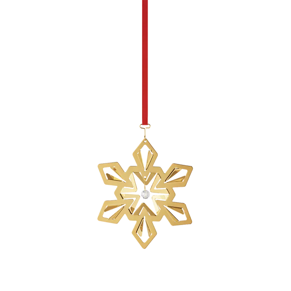 Georg Jensen Christmas Collection 2024 18ct Yellow Gold Plated Snowflake