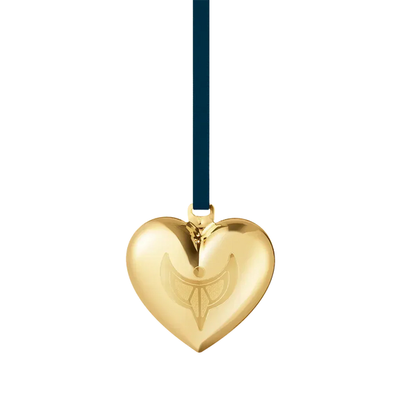 Georg Jensen Christmas Collection 2024 18ct Yellow Gold Plated Heart Ornament