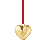 Georg Jensen Christmas Collection 2024 18ct Yellow Gold Plated Heart Ornament