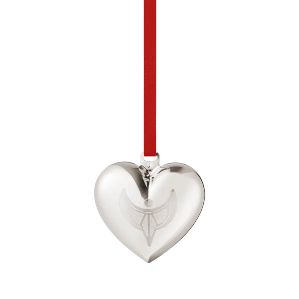 Georg Jensen Christmas Collection 2024 Palladium Plated Heart Ornament