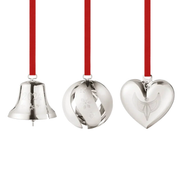 Georg Jensen Christmas Collection 2024 Palladium Plated Ornament Set