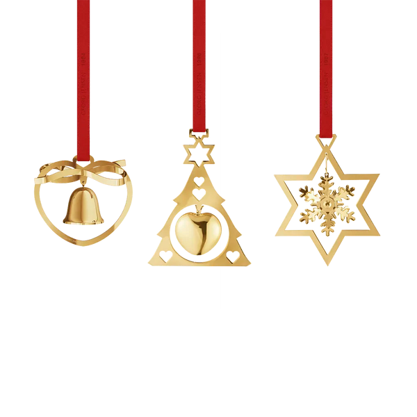 Georg Jensen Christmas Collection 2024 18ct Yellow Gold Plated Minature Mobile Set