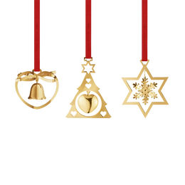 Georg Jensen Christmas Collection 2024 18ct Yellow Gold Plated Minature Mobile Set