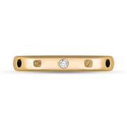 18ct Rose Gold Diamond Jet King's Coronatioin Hallmark 3mm Ring R1193_3