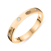18ct Rose Gold Diamond King's Coronatioin Hallmark 3mm Ring R1193_3