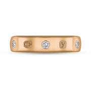 18ct Rose Gold Diamond King's Coronation Hallmark 5mm Ring  R1193_5