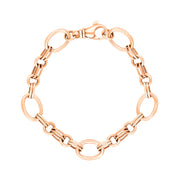 18ct Rose Gold Double Link Handmade Bracelet C057BR