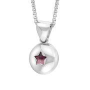 18ct White Gold Blue John Star Disc Necklace