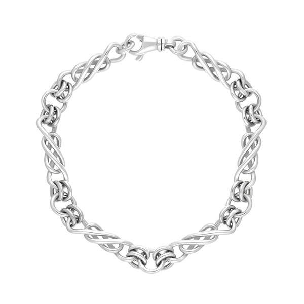 18ct White Gold Celtic Twist Handmade Bracelet C124BR