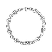 18ct White Gold Multi Link Cable Chain Bracelet C064BR