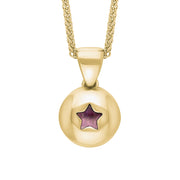 18ct Yellow Gold Blue John Star Disc Necklace