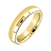 18ct Yellow Gold D Shaped Heavy Gauge Wedding Ring 2.5mm