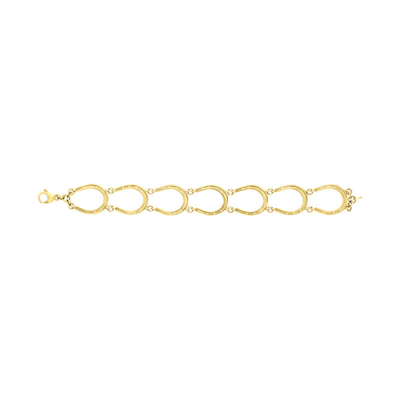 18ct Yellow Gold Horseshoe Handmade Bracelet