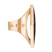 18ct Rose Gold Blue John Hallmark Large Rhombus Ring