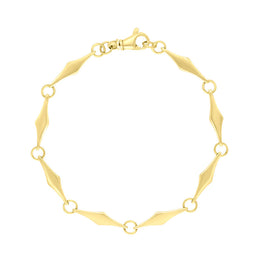 18ct Yellow Gold Rhombus Handmade Bracelet C031BR