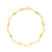 18ct Yellow Gold Rhombus Handmade Bracelet C031BR
