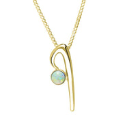 18ct Yellow Gold Opal Love Letters Initial I Necklace, P3456.