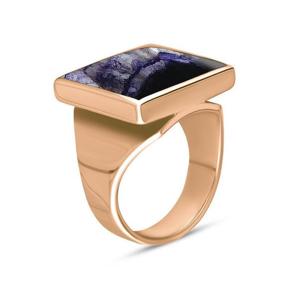 18ct Rose Gold Blue John Small Square Ring, R603_2