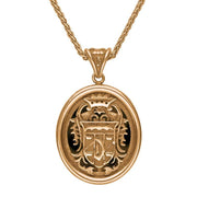 18ct Rose Gold Whitby Jet Commemorative Dracula Necklace, P1974.