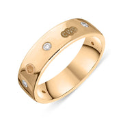 18ct Rose Gold 0.18ct Diamond King's Coronation Hallmark 6mm Ring 