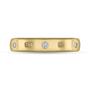 18ct Yellow Gold Diamond King's Coronation Hallmark 4mm Ring R1193 CFH