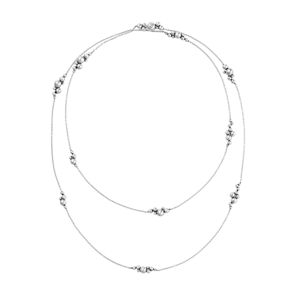 Georg Jensen Moonlight Grapes Sautoir Sterling Silver Necklace