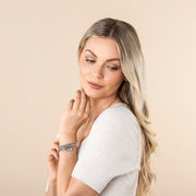 Clogau Awyr Y Nos Affinity Sterling Silver White Topaz Bracelet 16.5-17.5cm