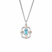 Clogau Enchanted Gateways Sterling Silver Swiss Blue Topaz Necklace