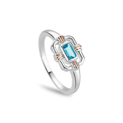 Clogau Enchanted Gateways Sterling Silver Swiss Blue Topaz Ring