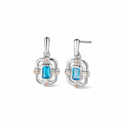 Clogau Enchanted Gateways Sterling Silver Swiss Blue Topaz Stud Earrings