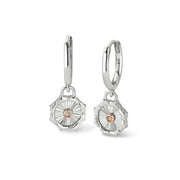 Clogau Nos Da Silver Drop Hoop Earrings