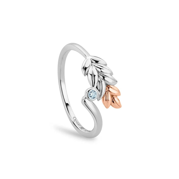 Clogau Lilibet Sterling Silver and Sky Blue Topaz Ring