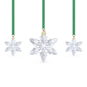 Swarovski 2024 Annual Edition Snowflake Ornament Set Of 3