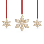 Swarovski 2024 Annual Edition Snowflake Ornament Set Of 3