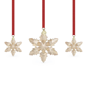 Swarovski 2024 Annual Edition Snowflake Ornament Set Of 3