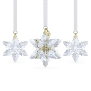 Swarovski 2024 Annual Edition Snowflake Ornament Set Of 3