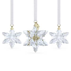 Swarovski 2024 Annual Edition Snowflake Ornament Set Of 3