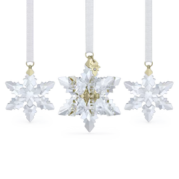 Swarovski 2024 Annual Edition Snowflake Ornament Set Of 3