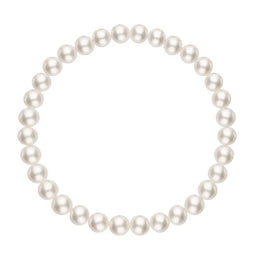 6-6.5mm White Pearl Stretch Bracelet, B1183.