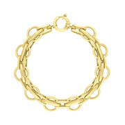 9ct Yellow Gold Round Link Handmade Bracelet C145BR