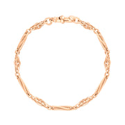 9ct Rose Gold Twist Byzantine Handmade Bracelet C118BR