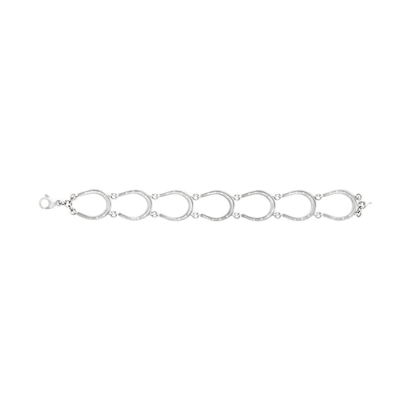 9ct White Gold Horseshoe Handmade Bracelet