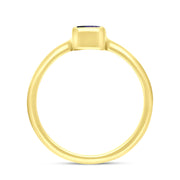 9ct Yellow Gold Blue John Slim Oblong Ring