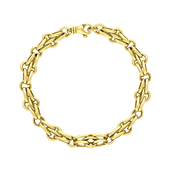 9ct Yellow Gold Multi Link Cable Chain Bracelet C064BR