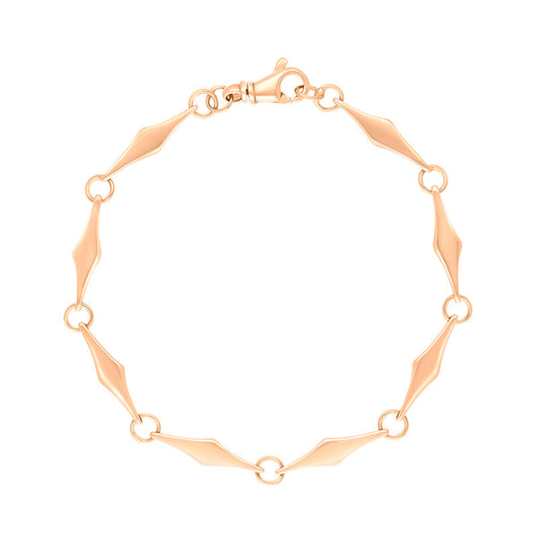 9ct Rose Gold Rhombus Handmade Bracelet C031BR